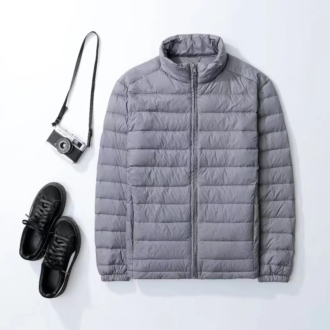 Ultra‑Light Down Jacket Packable Hooded Puffer Coat Warm Winter Outerwear For Travel
