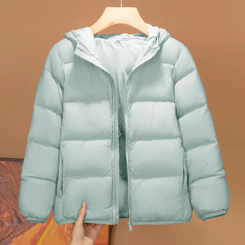 Kids Lightweight Hooded Winter Down Jacket Unisex Boys Girls Warm Outerwear