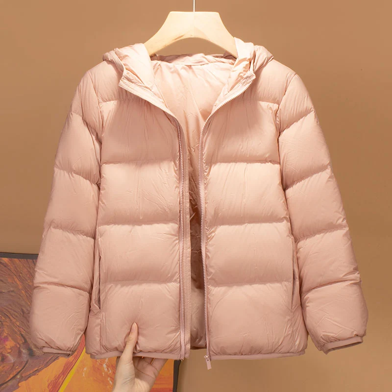 Kids Lightweight Hooded Winter Down Jacket Unisex Boys Girls Warm Outerwear