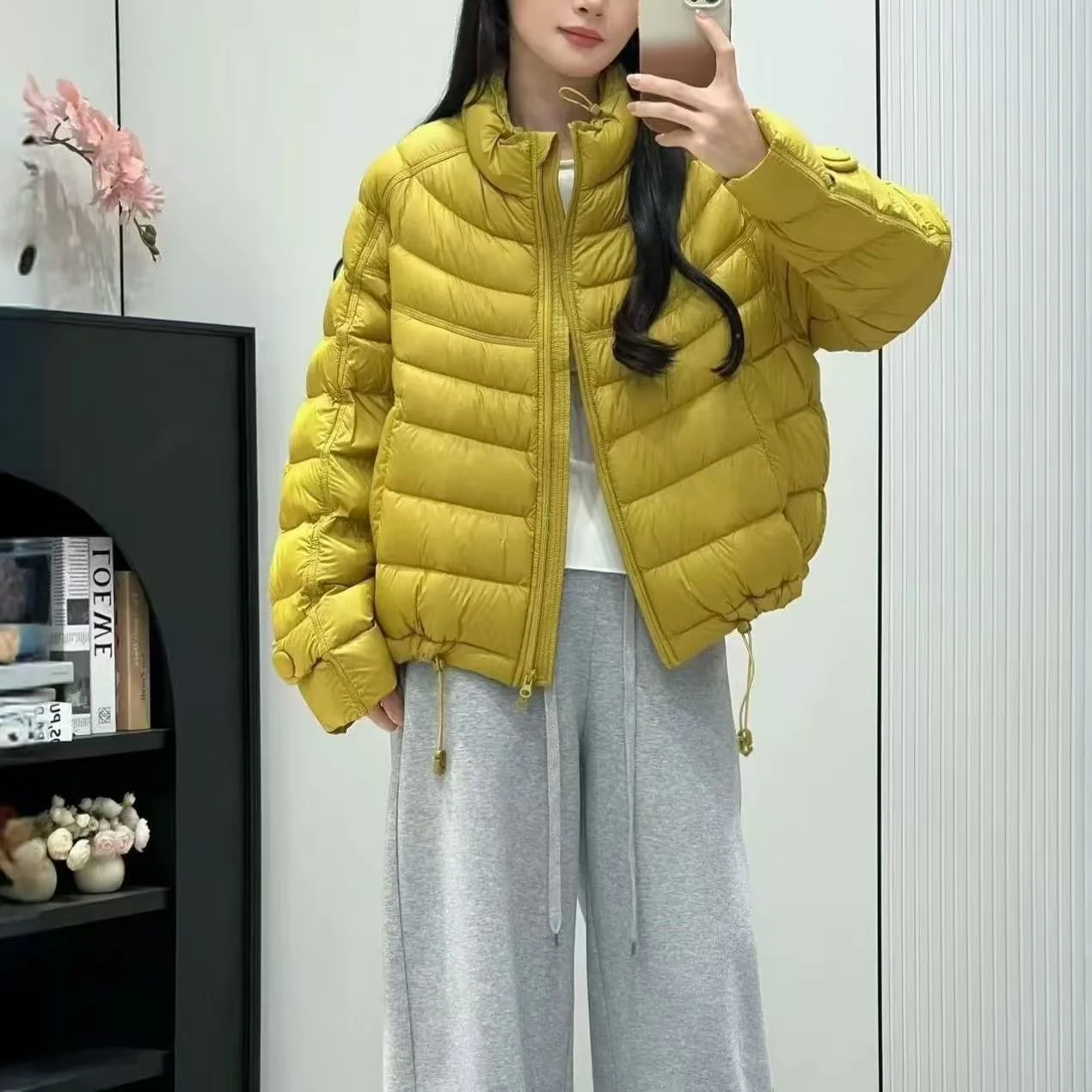 Slim‑Fit Stand‑Collar Quilted Puffer Winter Jacket
