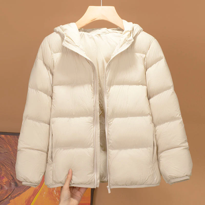 Kids Lightweight Hooded Winter Down Jacket Unisex Boys Girls Warm Outerwear